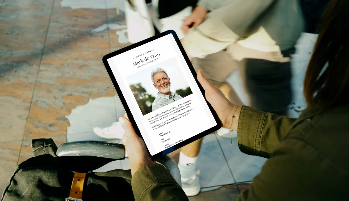 Een online rouwkaart: meer dan een (digitale) rouwkaart